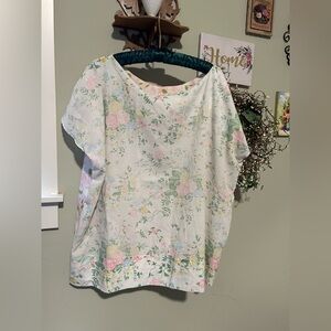 Vintage Floral Print Women's Top